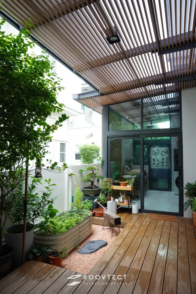 โรงจอดรถ - หลังคาอะคริลิค Shinkolite - Modern Contemporary