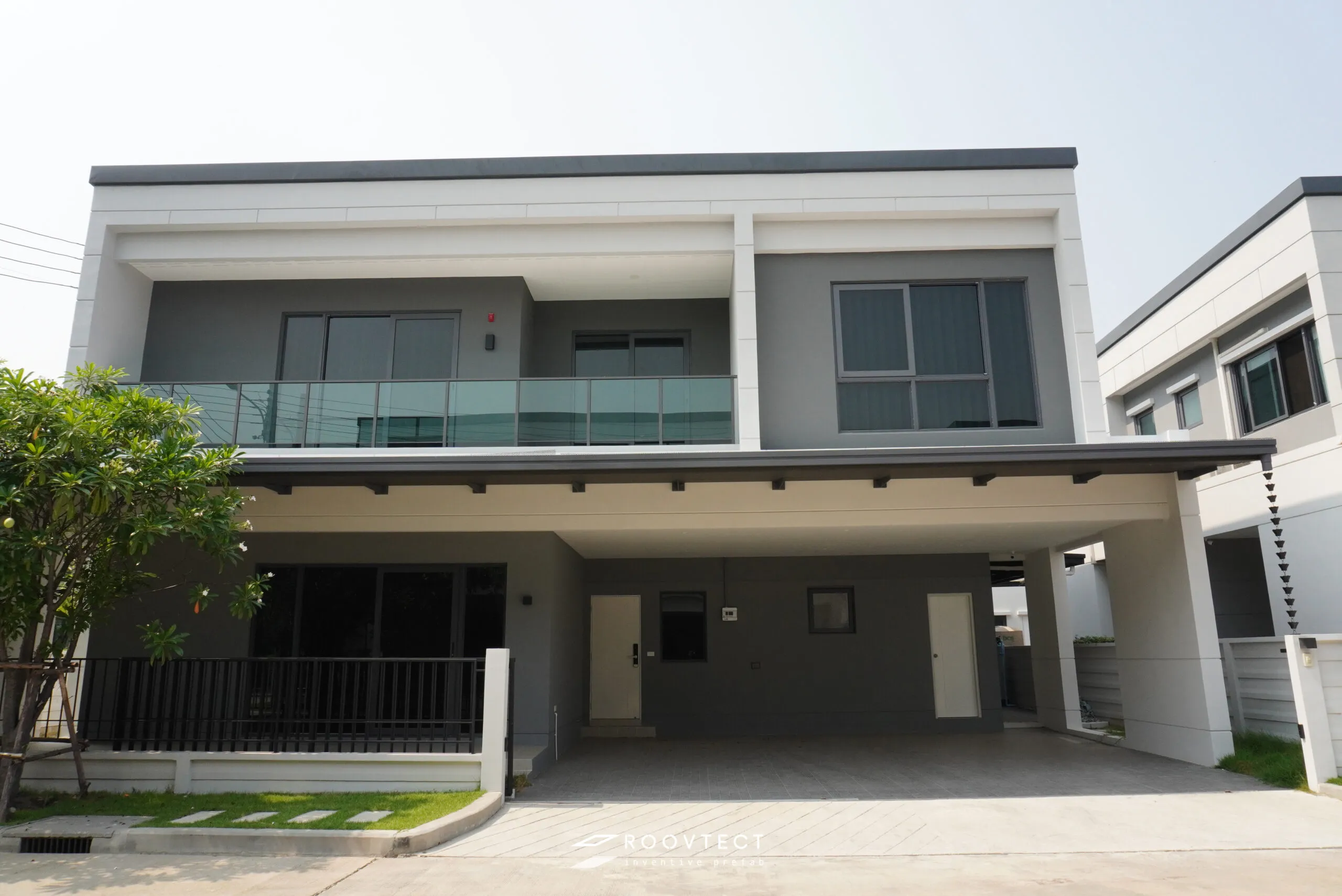 หลังคากันสาด - หลังคาทึบแสง - White PR7 - Modern - Modern i15 - ROOVTECT