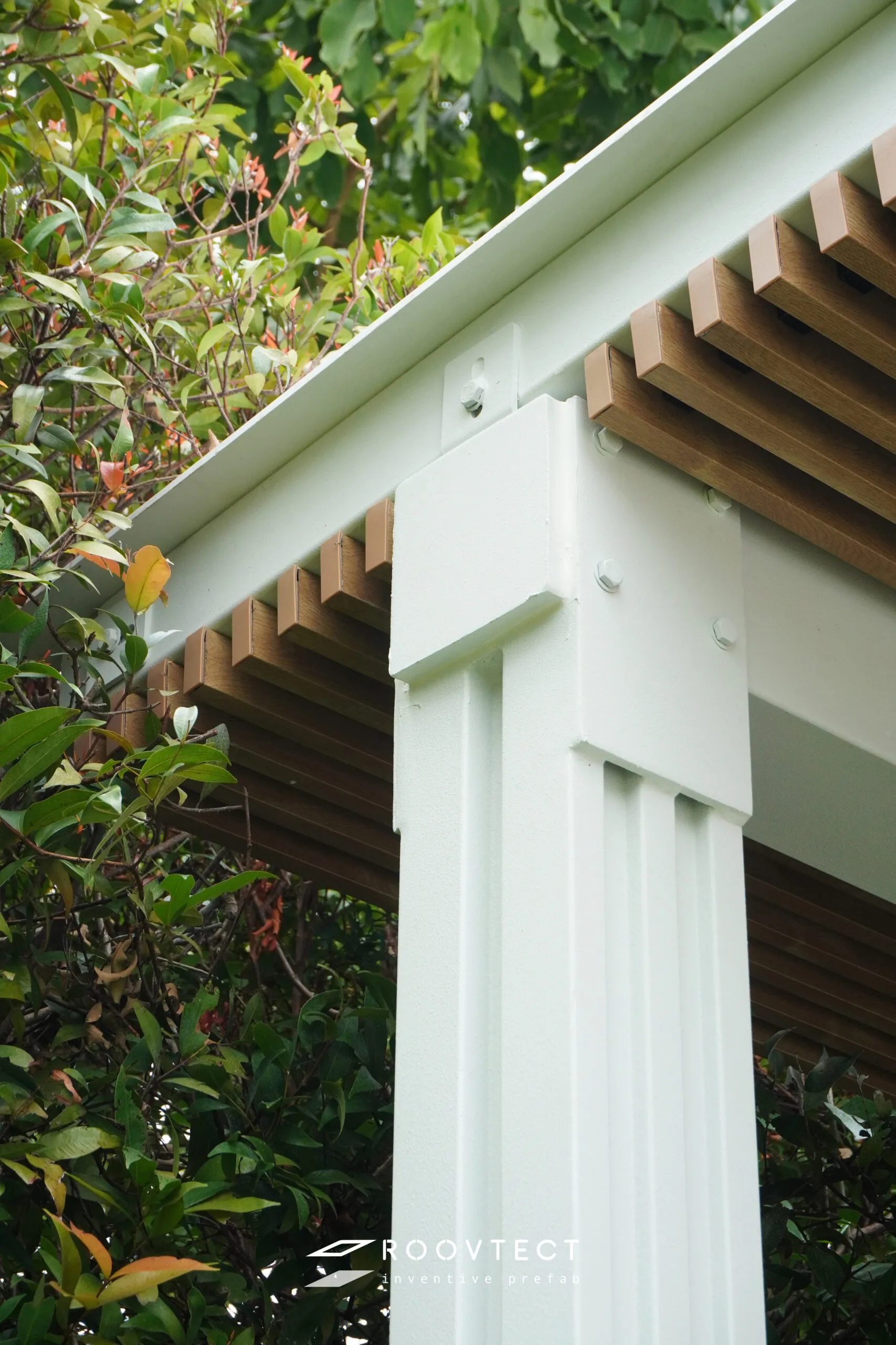 โรงจอดรถ - หลังคาทึบแสง - White PR7 - Modern - Standard - ROOVTECT