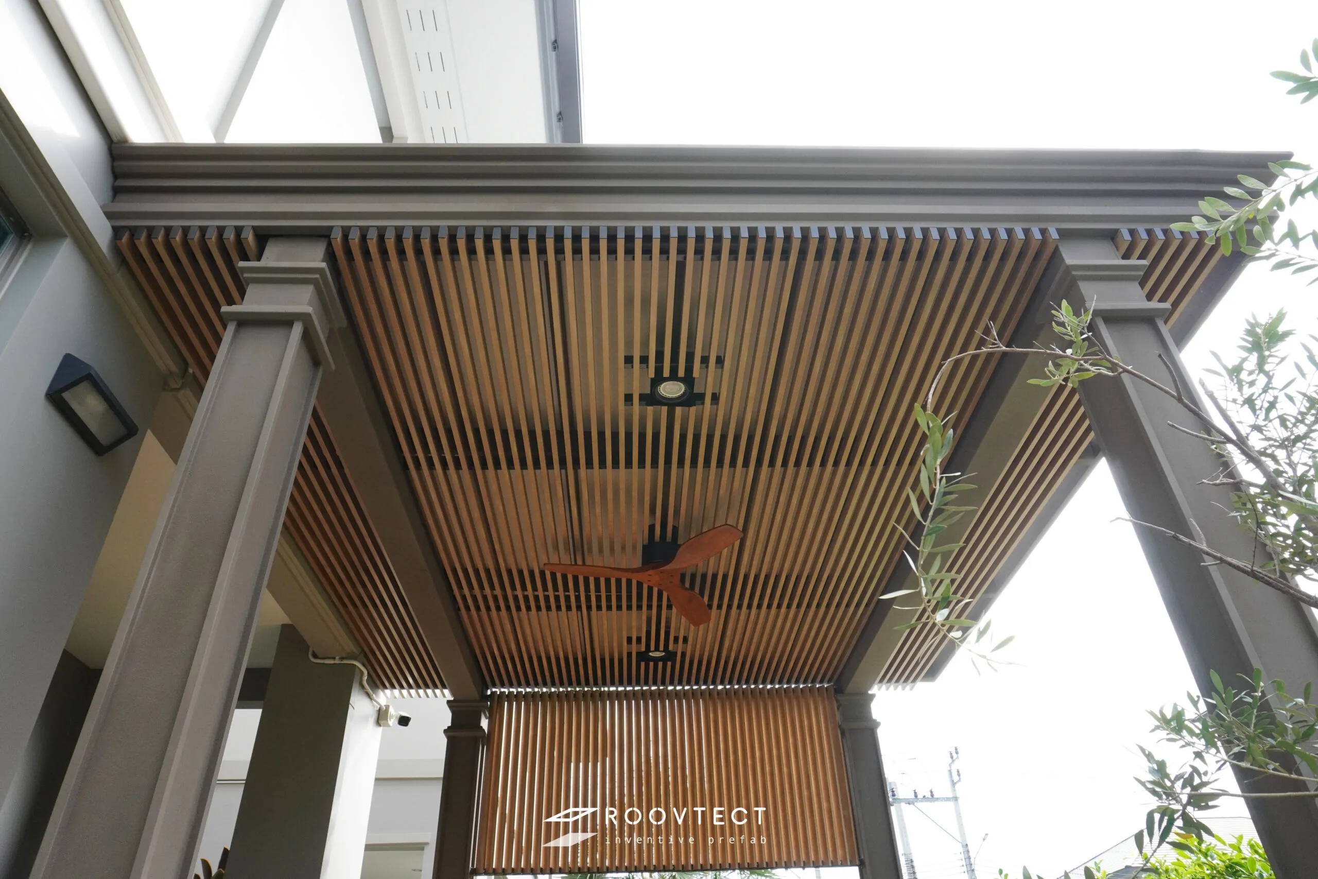 ศาลาพักผ่อน - หลังคาทึบแสง - White PR7 - Contemporary - Contemporary C25 - ROOVTECT