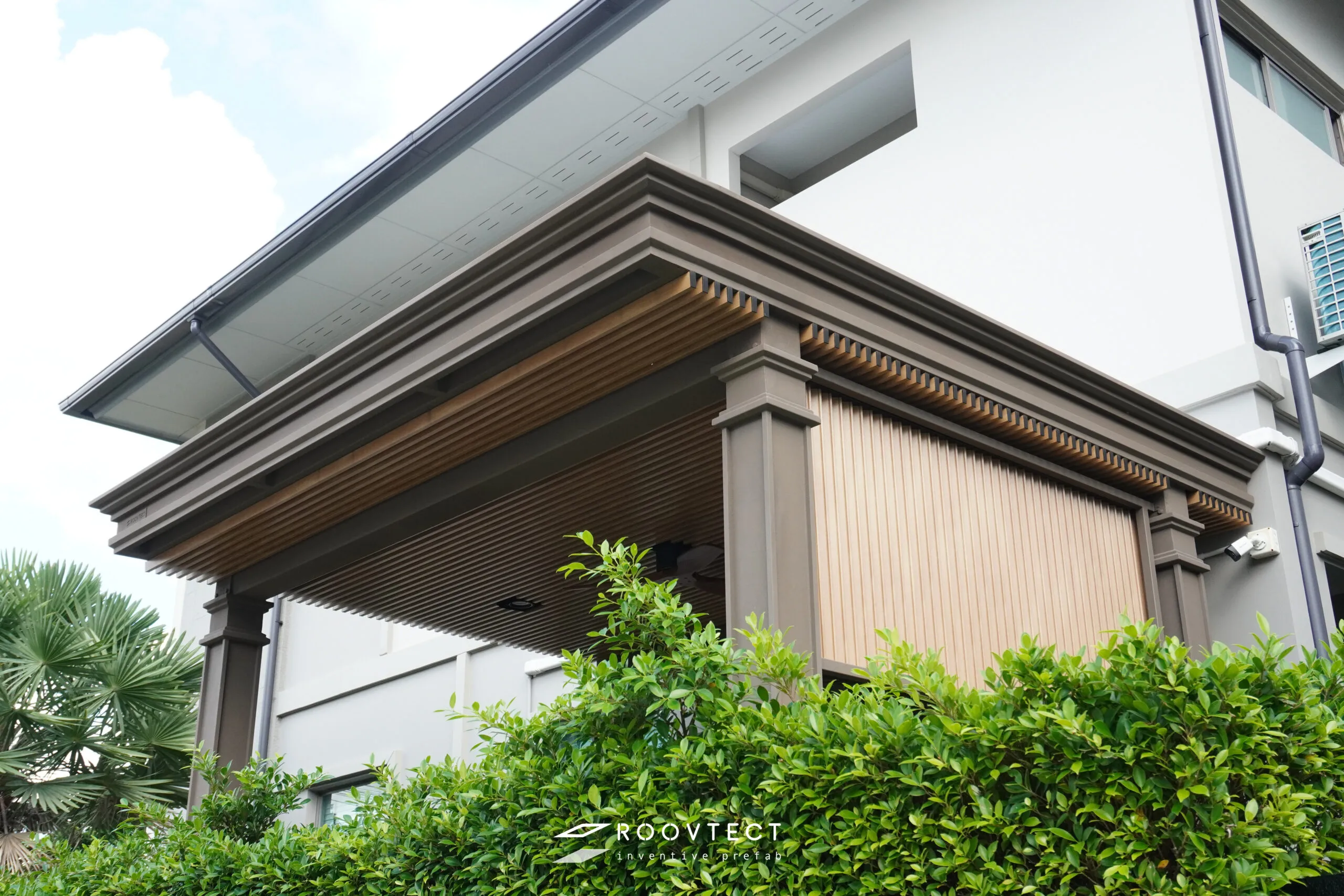 ศาลาพักผ่อน - หลังคาทึบแสง - White PR7 - Contemporary - Contemporary C25 - ROOVTECT