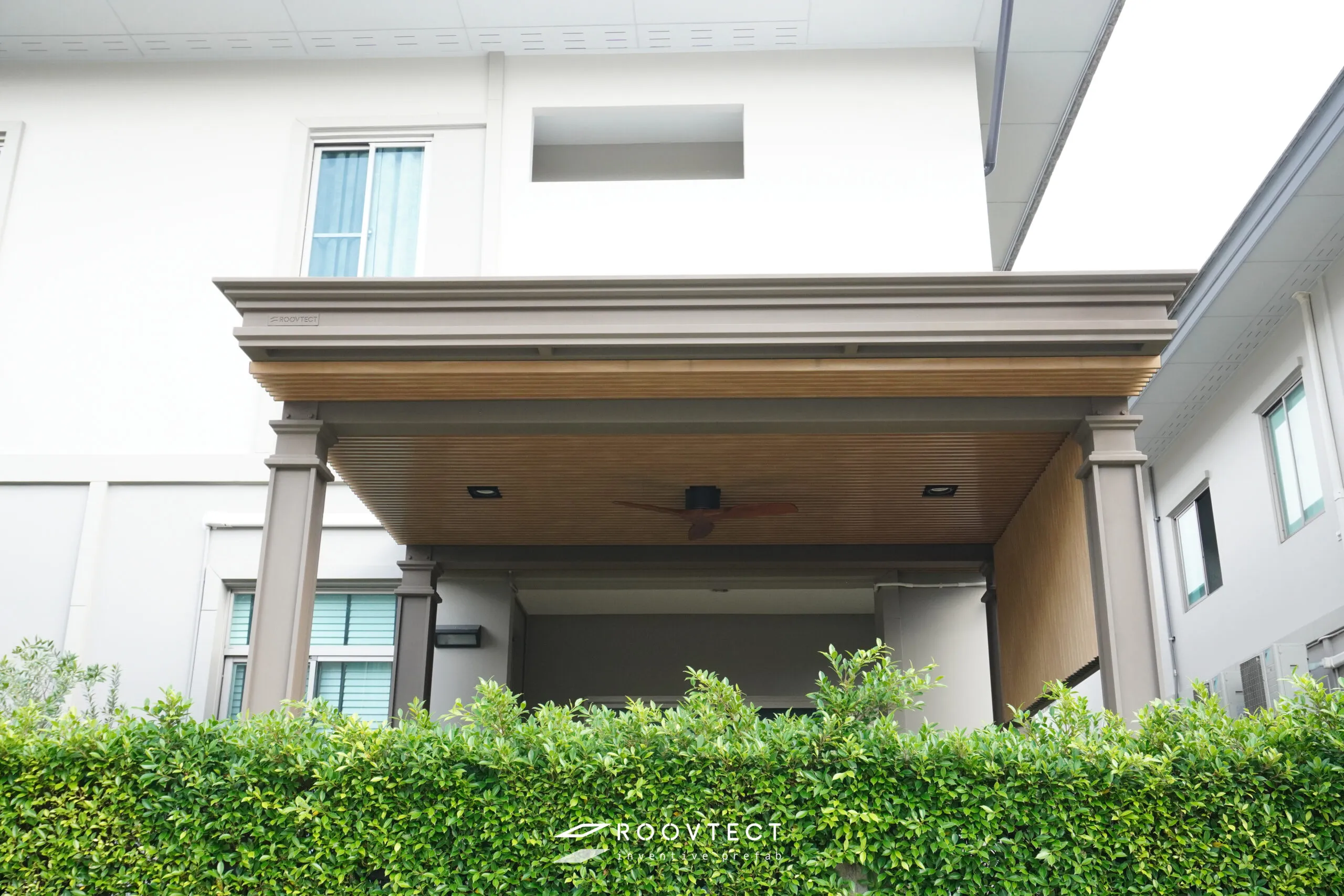 ศาลาพักผ่อน - หลังคาทึบแสง - White PR7 - Contemporary - Contemporary C25 - ROOVTECT