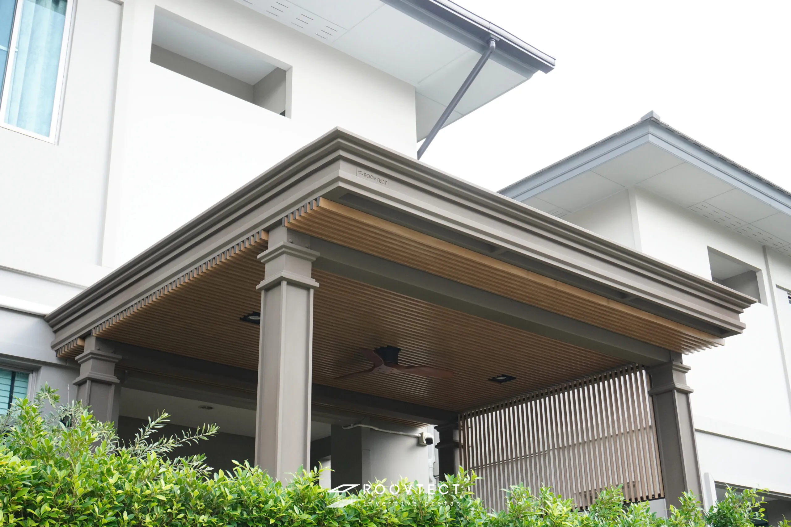 ศาลาพักผ่อน - หลังคาทึบแสง - White PR7 - Contemporary - Contemporary C25 - ROOVTECT