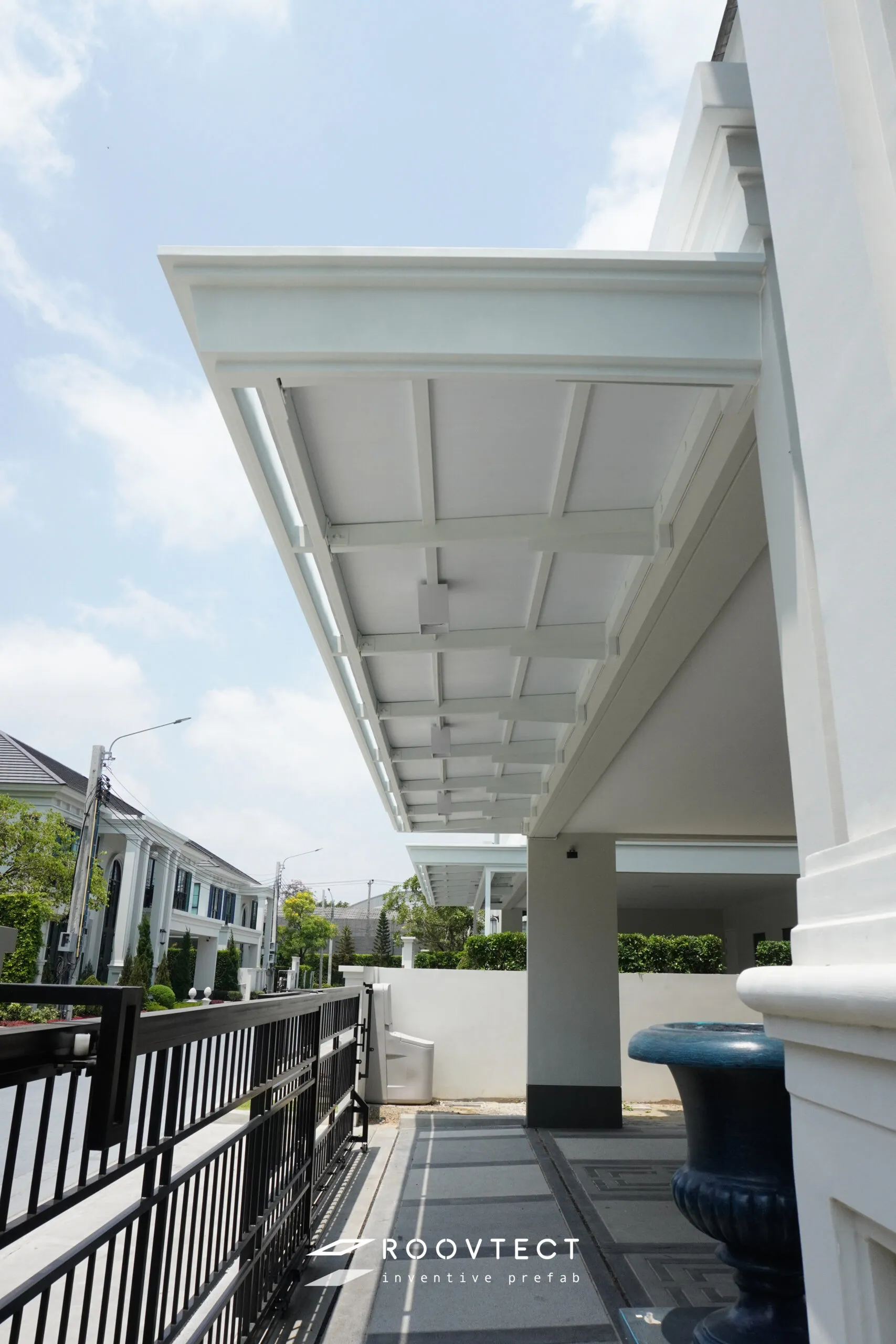 หลังคากันสาด - หลังคาทึบแสง - White PR7 - Modern Contemporary - Modern Contemporary MC30 - ROOVTECT