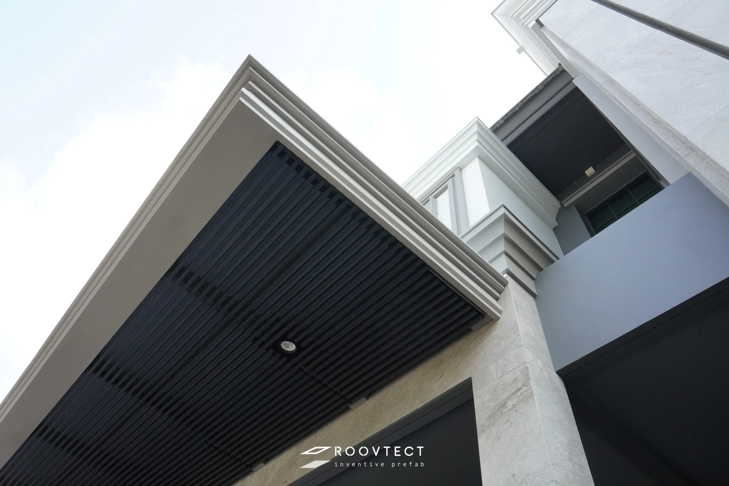 หลังคากันสาด - หลังคาทึบแสง - White PR7 - Contemporary - Contemporary C25