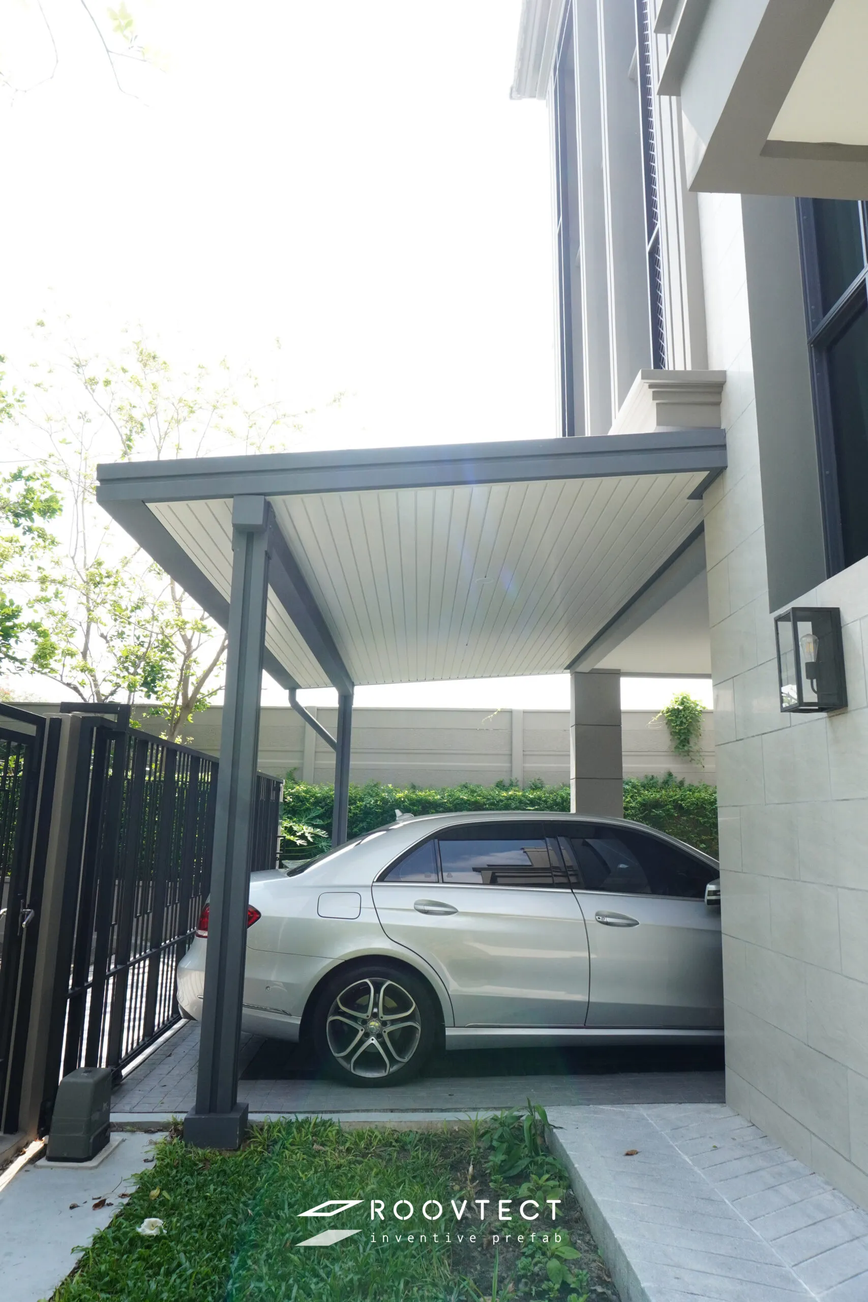 โรงจอดรถ - หลังคาทึบแสง - White PR7 - Modern - Modern i20