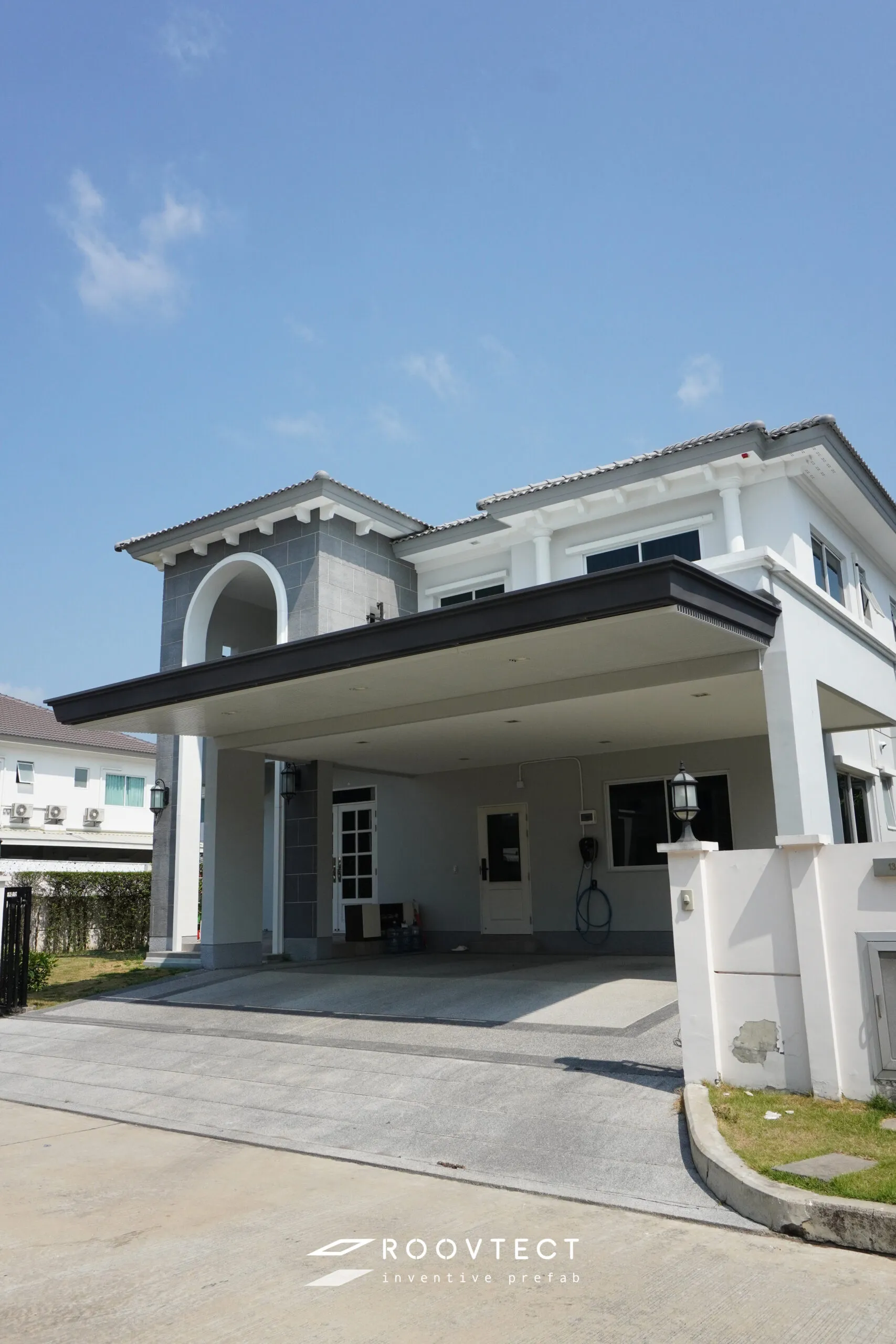 โรงจอดรถ - หลังคาทึบแสง - White PR7 - Modern Contemporary - Modern Contemporary MC30