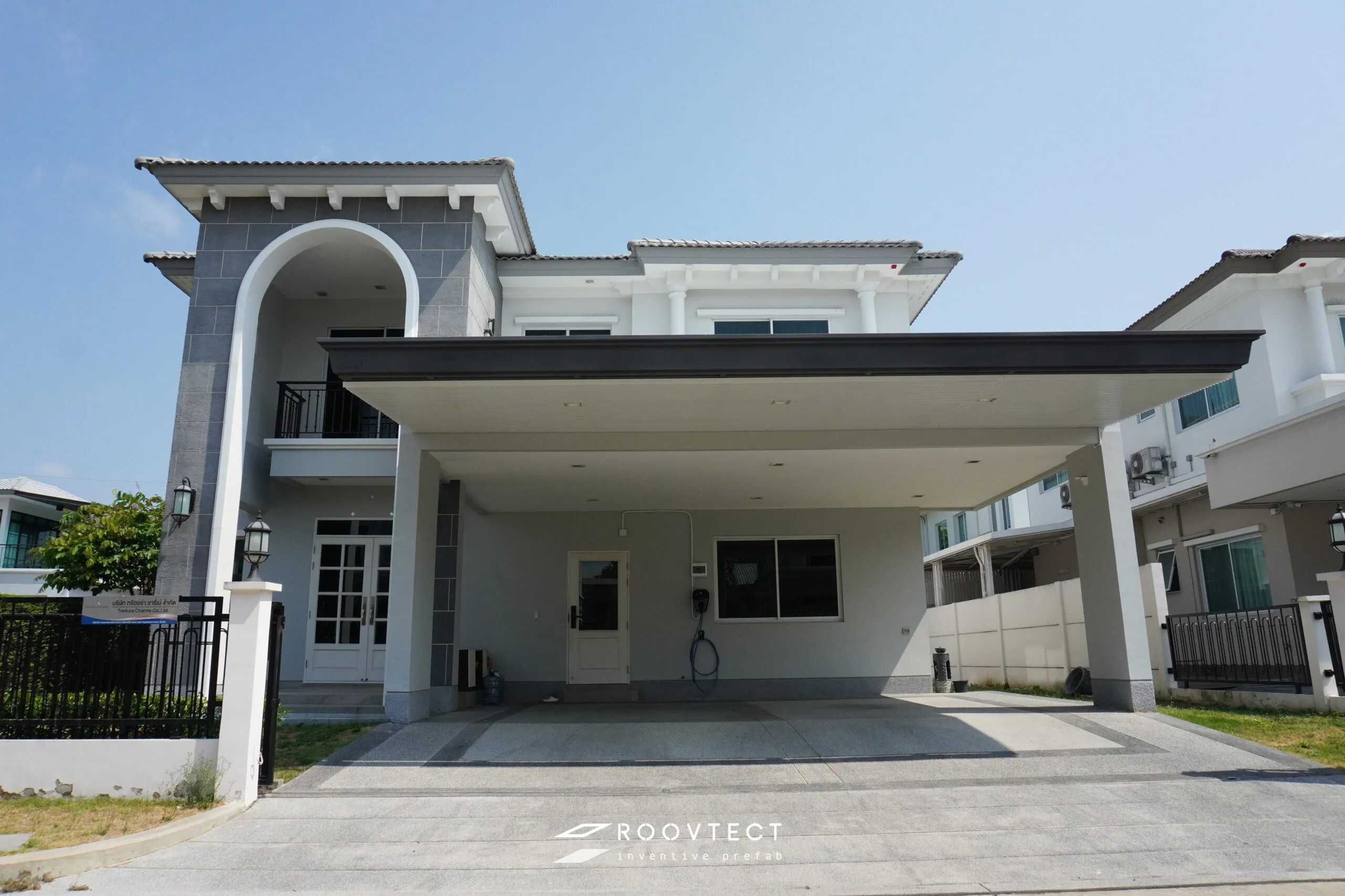 โรงจอดรถ - หลังคาทึบแสง - White PR7 - Modern Contemporary - Modern Contemporary MC30