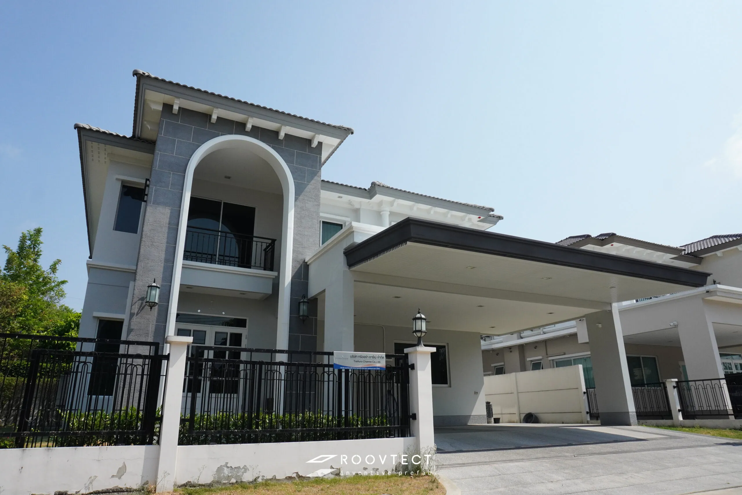 โรงจอดรถ - หลังคาทึบแสง - White PR7 - Modern Contemporary - Modern Contemporary MC30