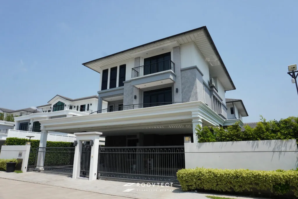โรงจอดรถ - หลังคาอะคริลิค Shinkolite - Noble Green (N590) - Contemporary - Contemporary C40