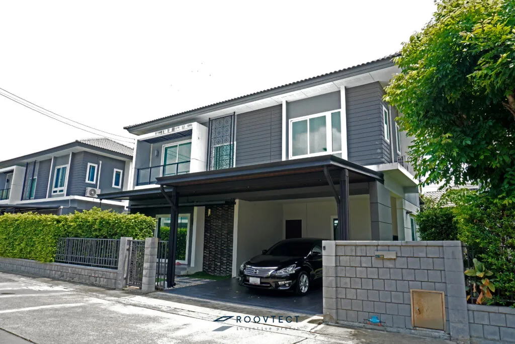โรงจอดรถ - หลังคาทึบแสง - White PR7 - Modern - Zigma