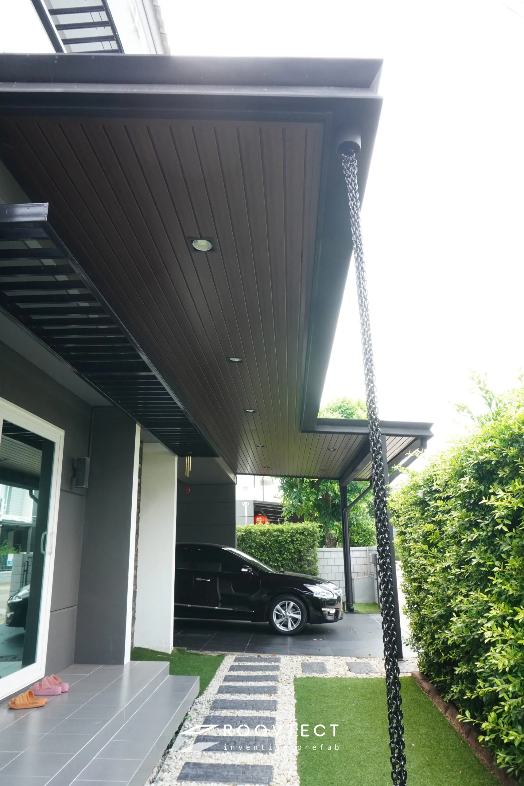 โรงจอดรถ - หลังคาทึบแสง - White PR7 - Modern - Zigma