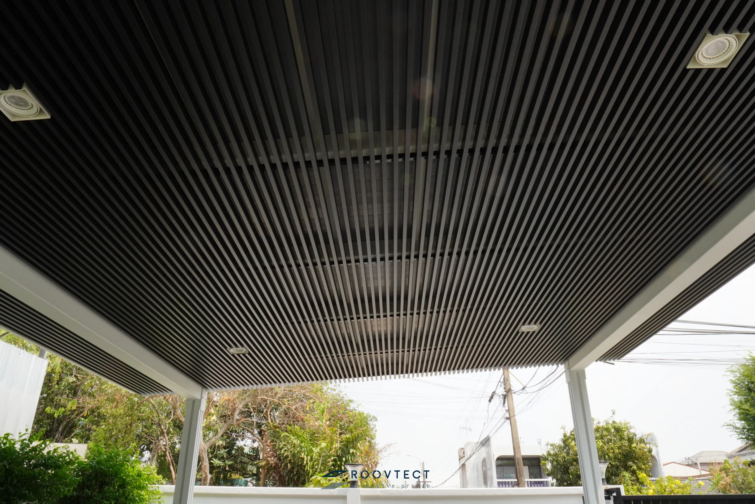 โรงจอดรถ - หลังคาทึบแสง - Grey PR6 - Modern - Modern i15 - ROOVTECT