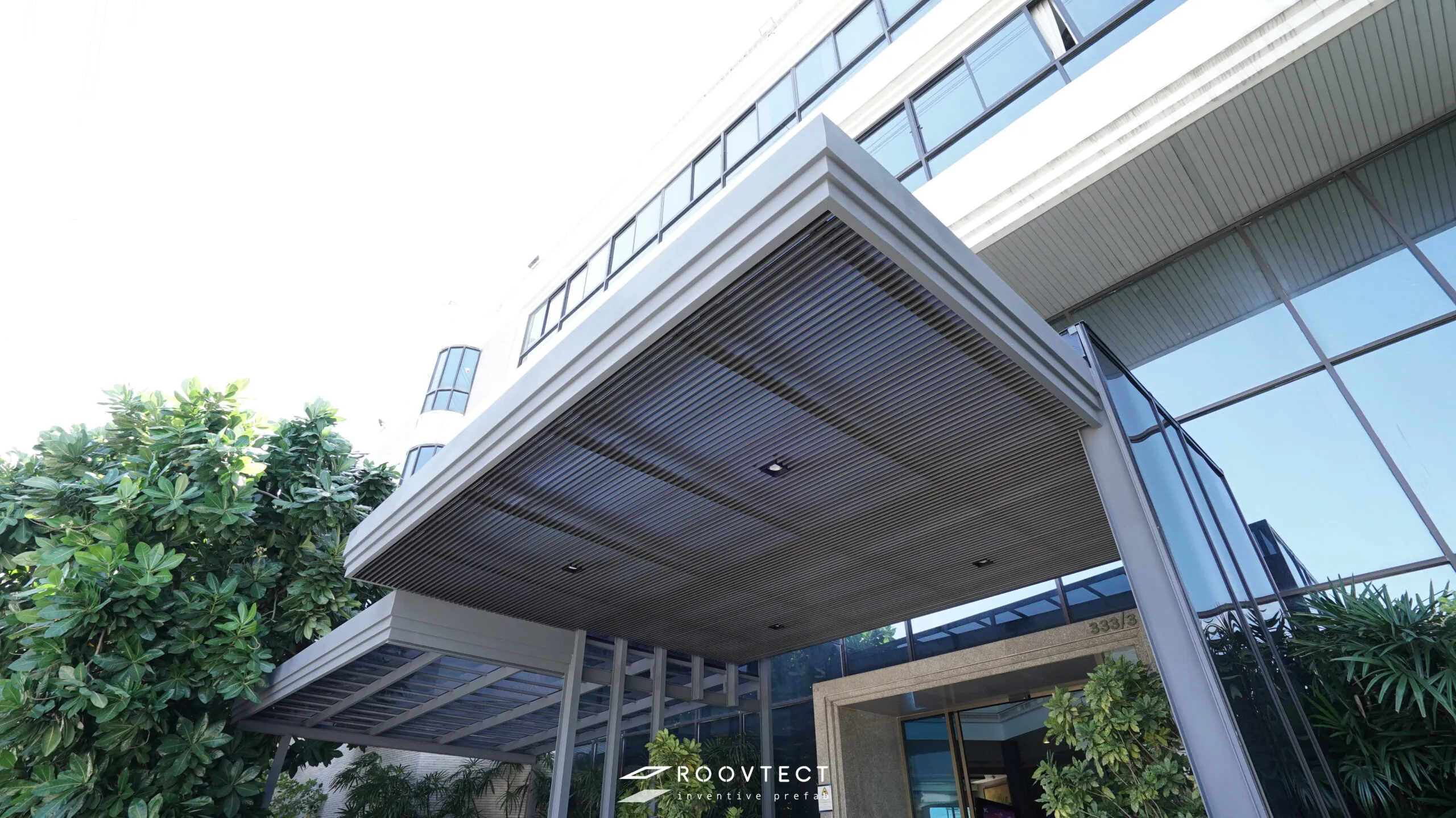 หลังคากันสาด - หลังคา Solid Polycarbonate - Ocean Grey - Modern Contemporary - Tailor made Design