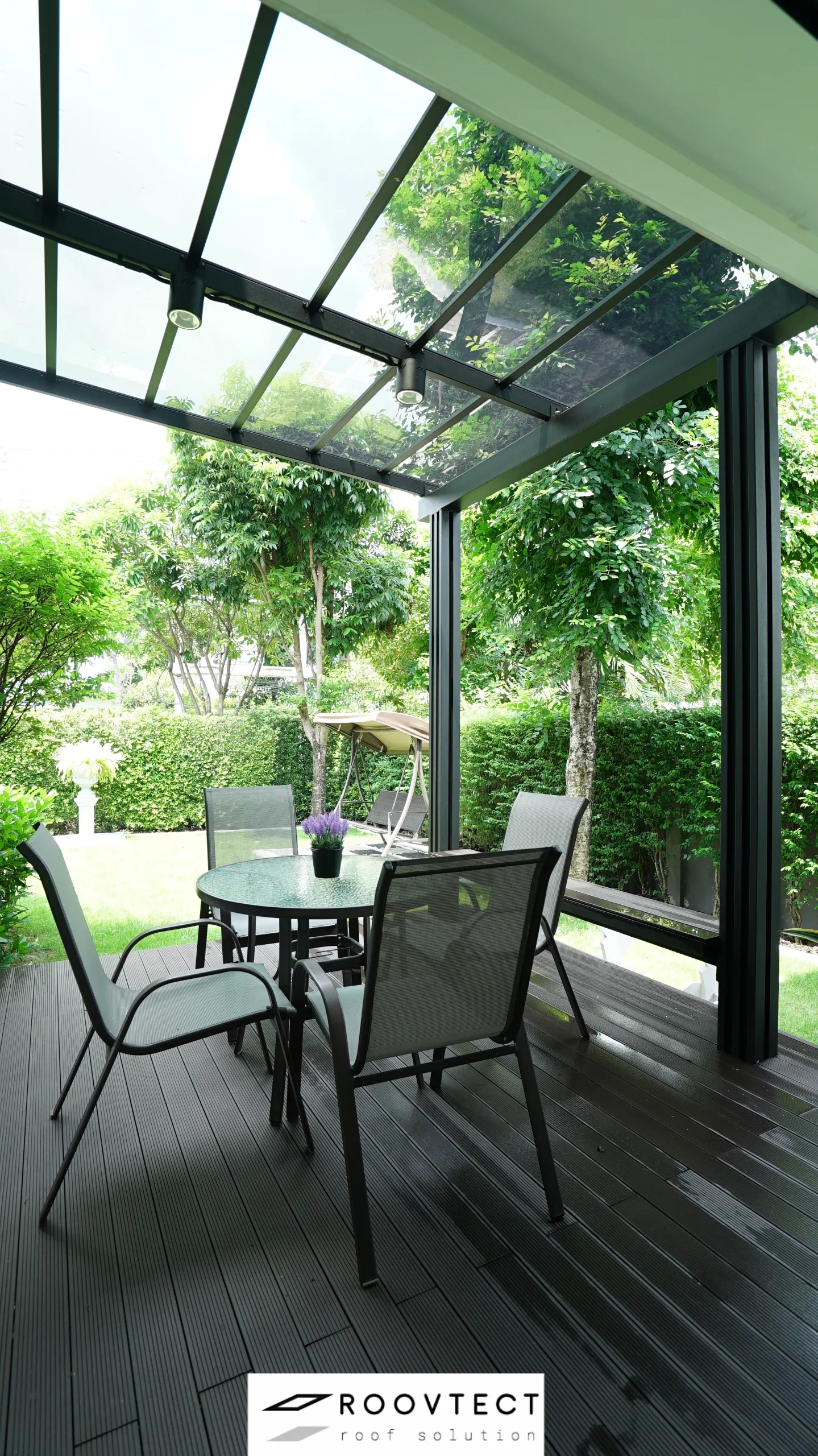 ต่อเติมบ้าน - หลังคาอะคริลิค Shinkolite - Noble Green (N590) - Modern - Standard - ROOVTECT