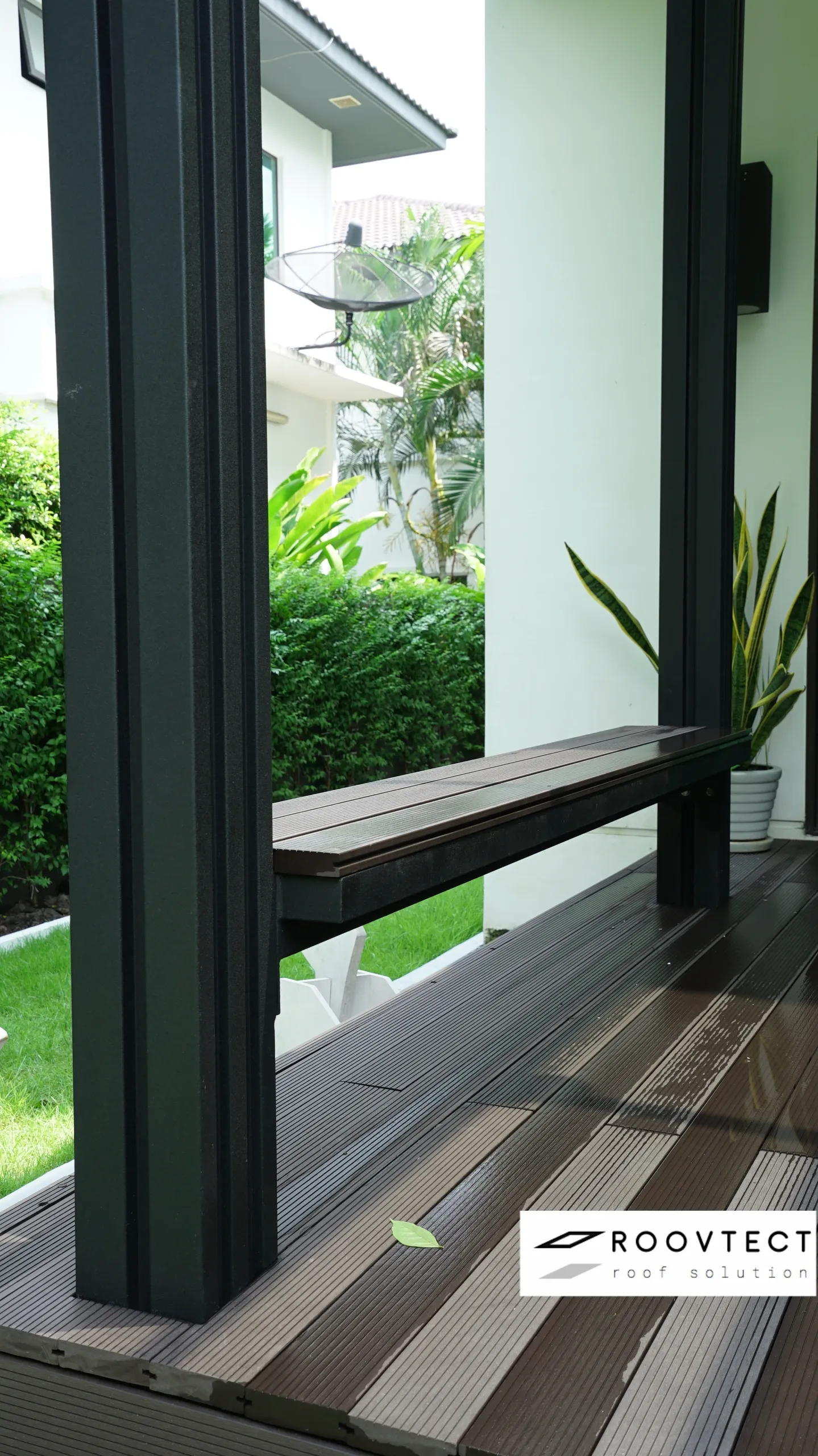 ต่อเติมบ้าน - หลังคาอะคริลิค Shinkolite - Noble Green (N590) - Modern - Standard - ROOVTECT