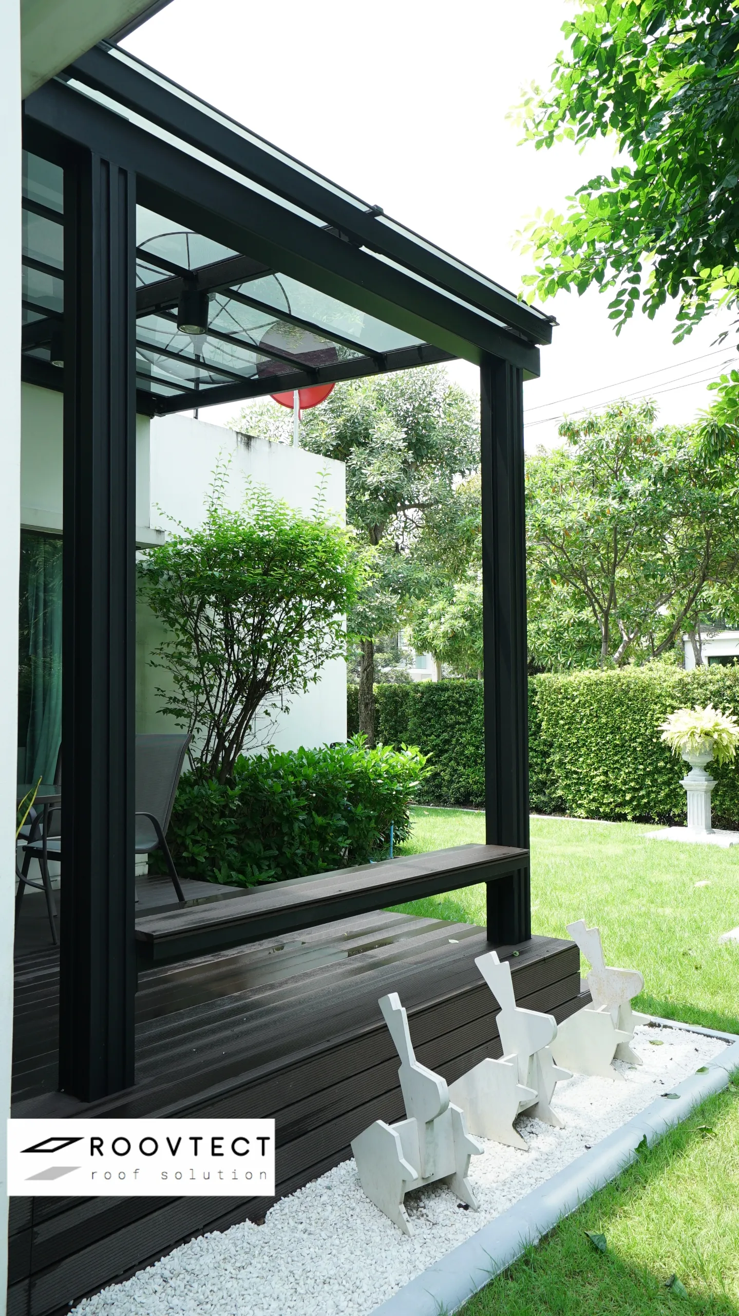 ต่อเติมบ้าน - หลังคาอะคริลิค Shinkolite - Noble Green (N590) - Modern - Standard - ROOVTECT