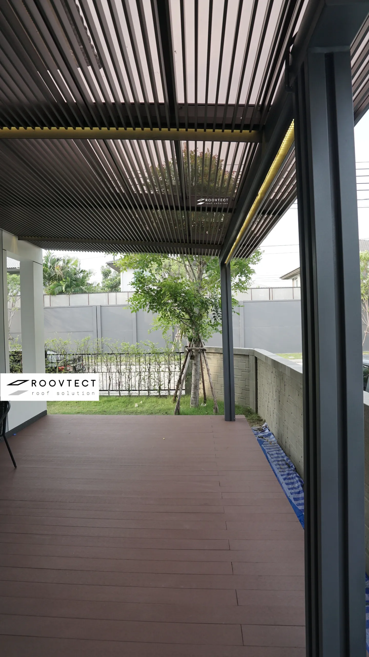 ต่อเติมบ้าน - หลังคา Solid Polycarbonate - Sepia Brown - Modern - Standard - ROOVTECT