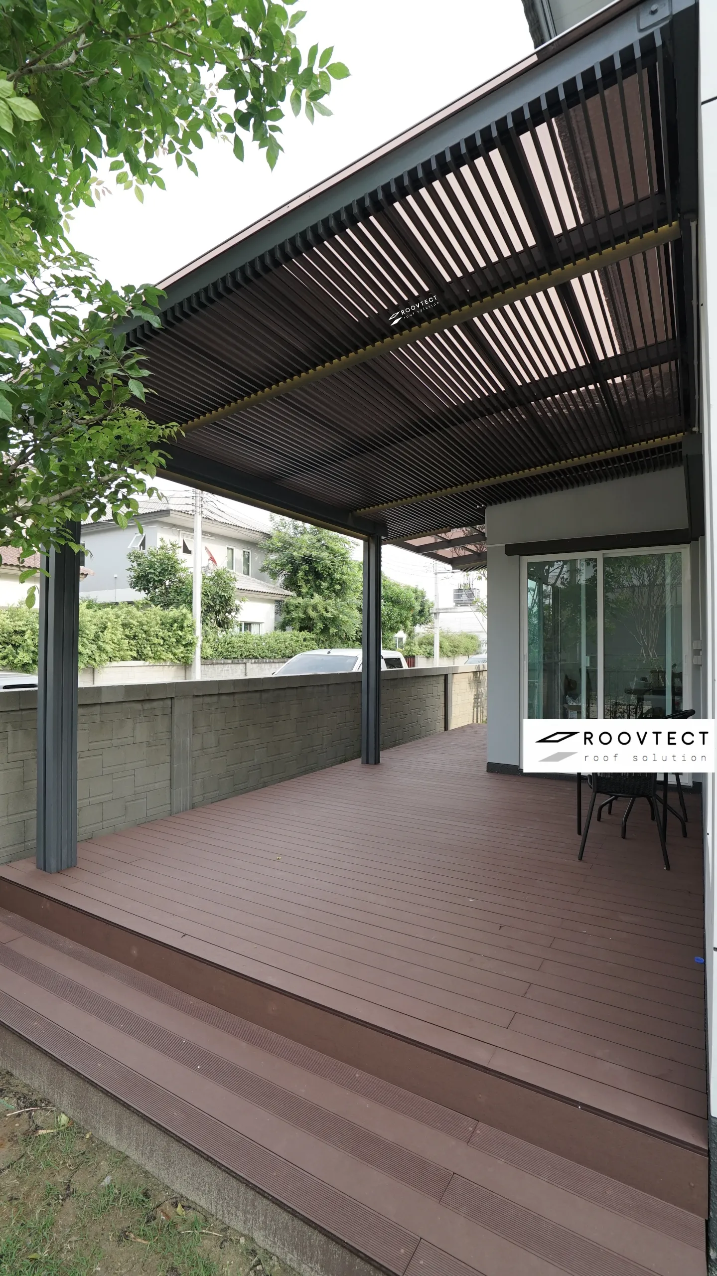 ต่อเติมบ้าน - หลังคา Solid Polycarbonate - Sepia Brown - Modern - Standard - ROOVTECT