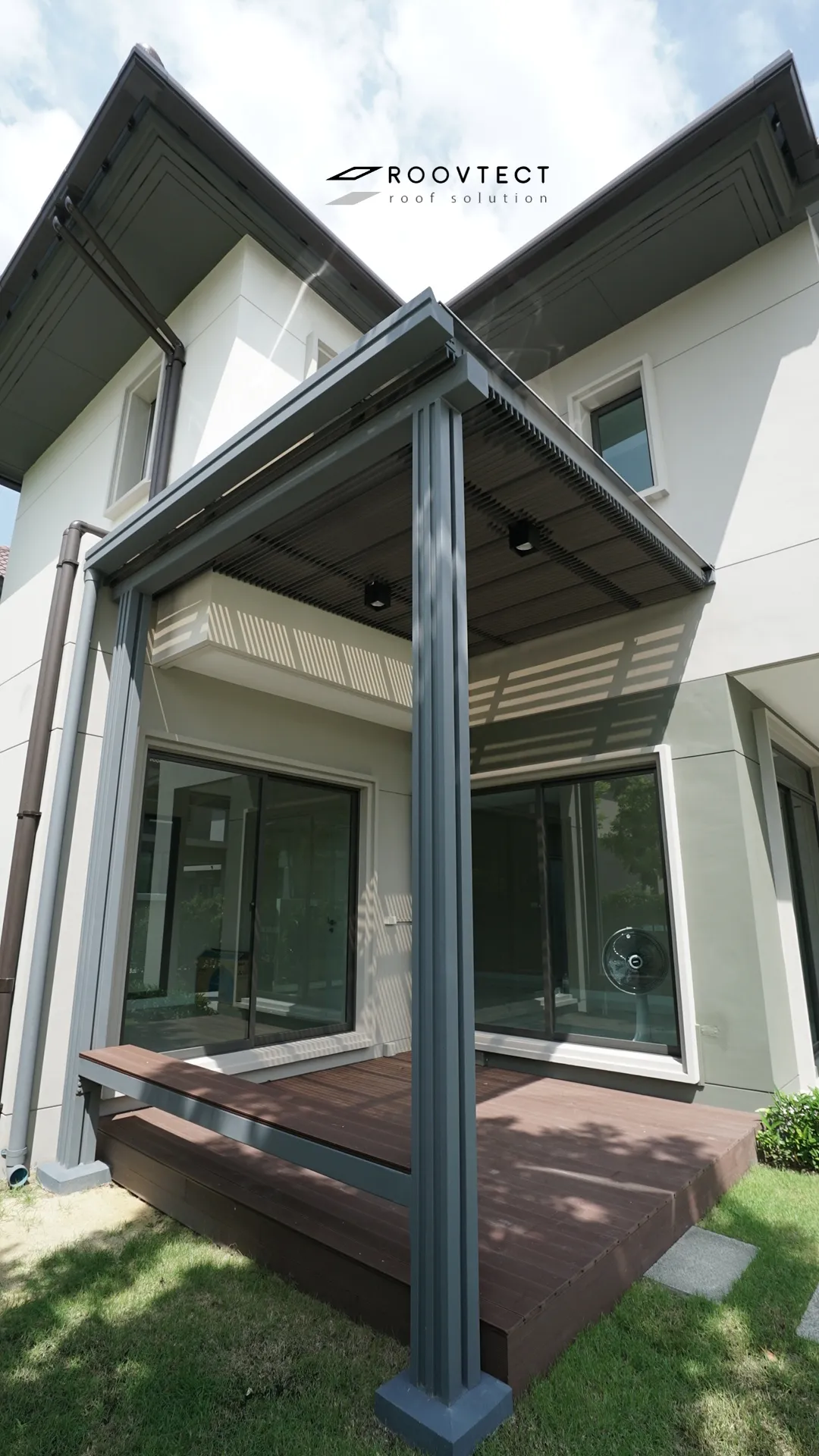ต่อเติมบ้าน - หลังคา Solid Polycarbonate - Sepia Brown - Modern - Standard - ROOVTECT
