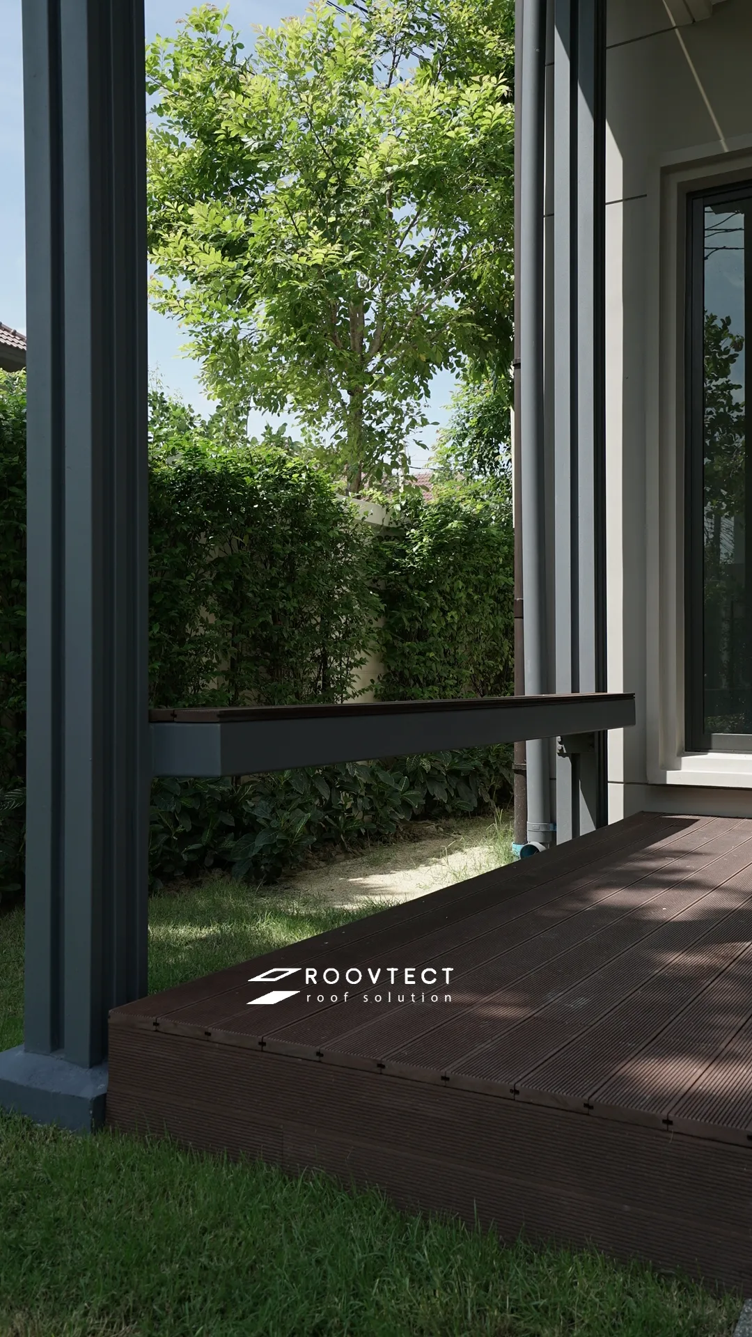 ต่อเติมบ้าน - หลังคา Solid Polycarbonate - Sepia Brown - Modern - Standard - ROOVTECT