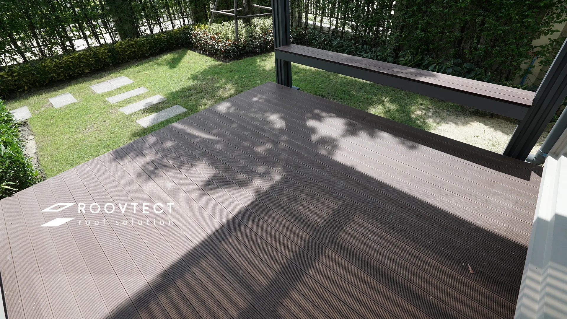 ต่อเติมบ้าน - หลังคา Solid Polycarbonate - Sepia Brown - Modern - Standard - ROOVTECT