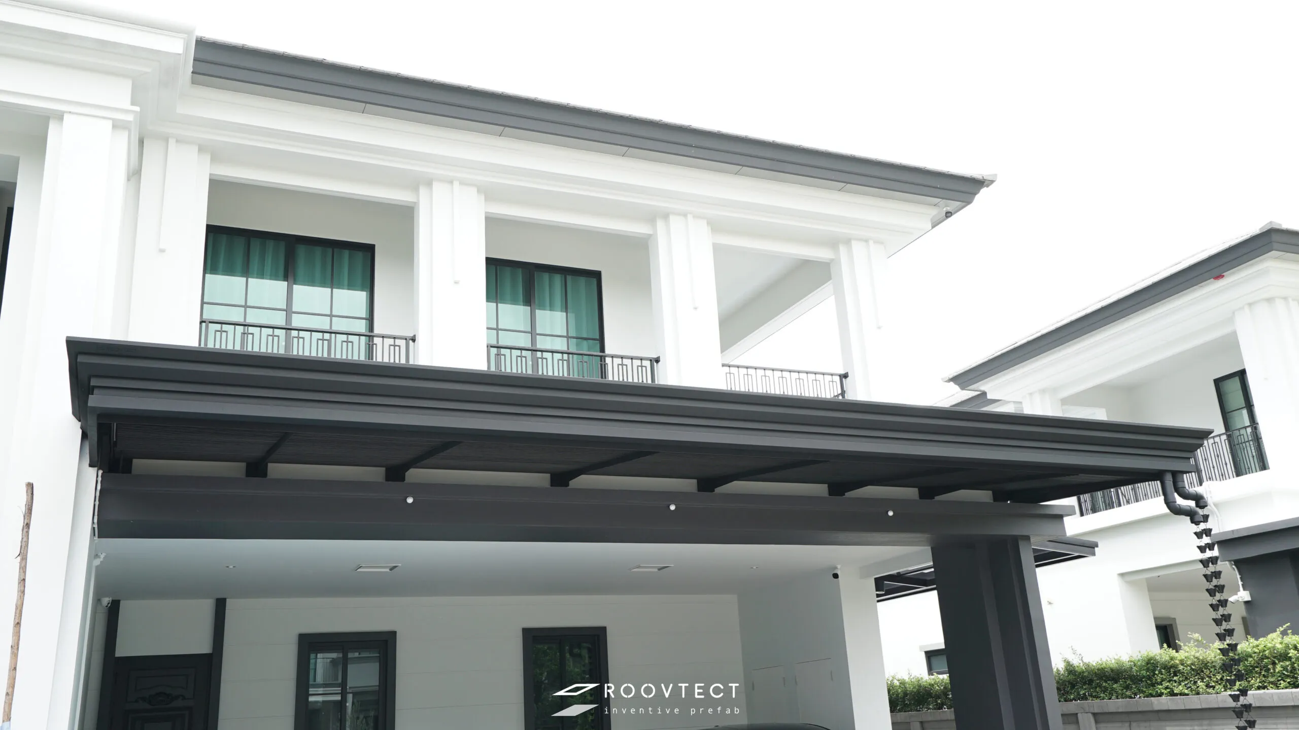 หลังคากันสาด - หลังคาอะคริลิค Shinkolite - Modern Grey (N828) - Contemporary - Contemporary C35 - ROOVTECT