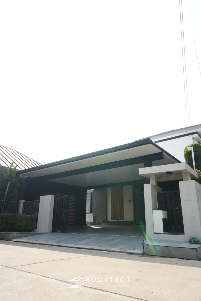 โรงจอดรถ - หลังคาทึบแสง - White PR7 - Modern - Modern i15 - ROOVTECT