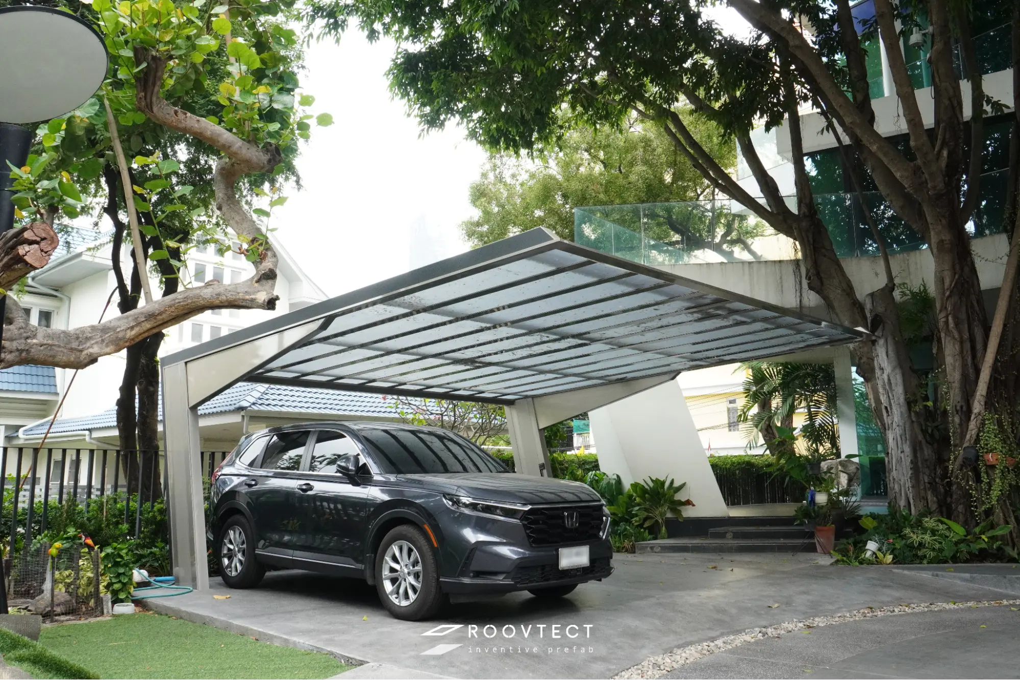 โรงรถโมเดิร์นสไตล์ญี่ปุ่น